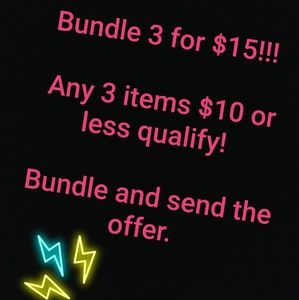 3 for $15 bundle